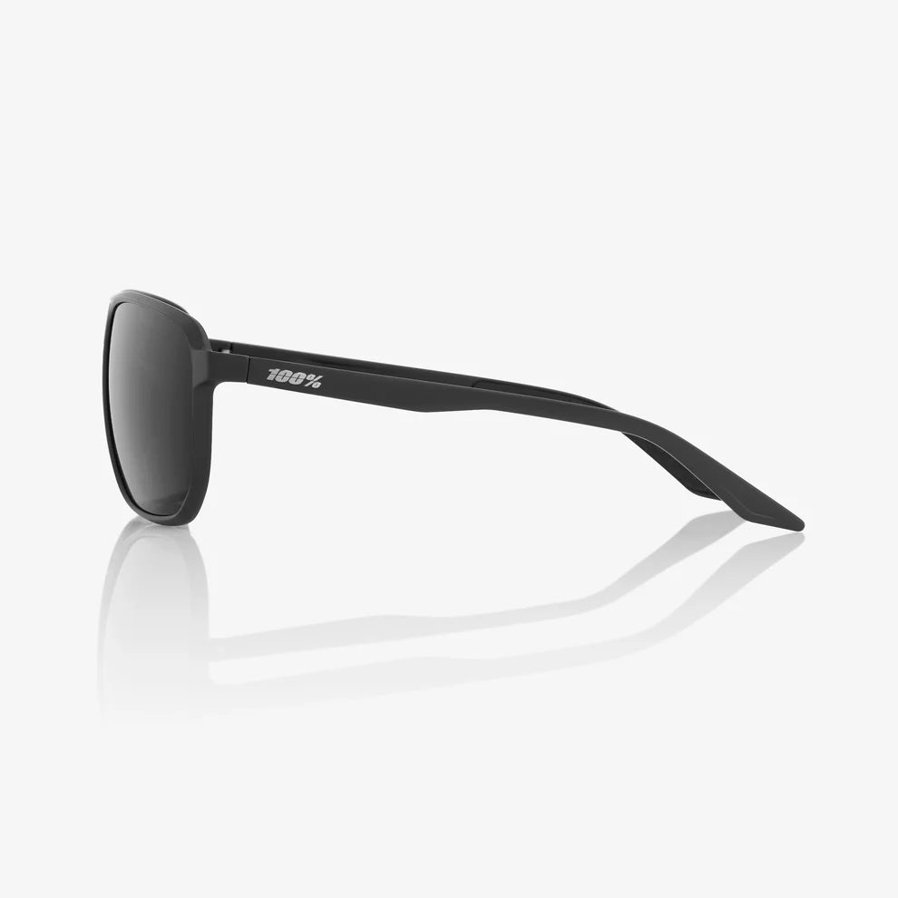 Gafas 100% Konnor Negro Mate Lente Negro Espejo