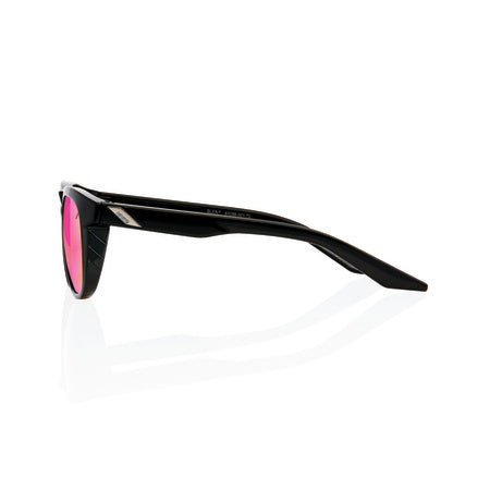 Gafas 100% Slent Negro Polished Lente Purpura Espejo