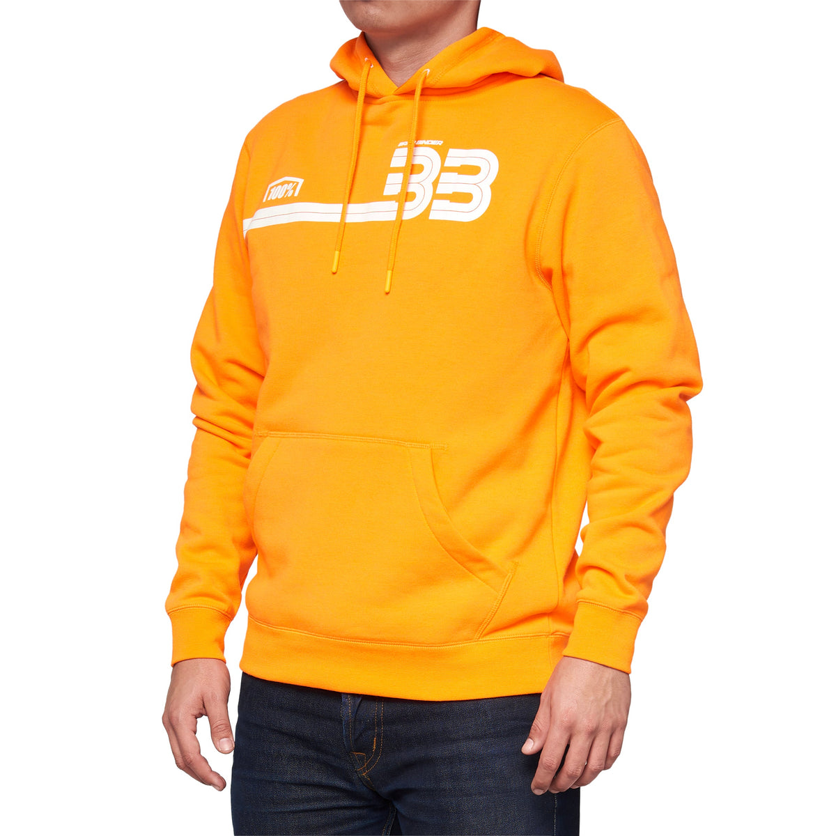 Hoodie 100% BB33 PO KP Naranja Fluo