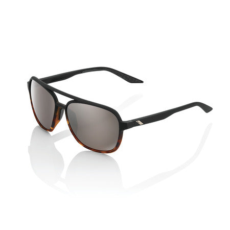 Gafas 100% Kasia Soft Tact Negro Havana Fade Lente Hiper Silver Espejo