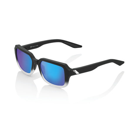 Gafas 100% Rideley Soft Tact Negro/Blanco Fade Lente Azul Espejo