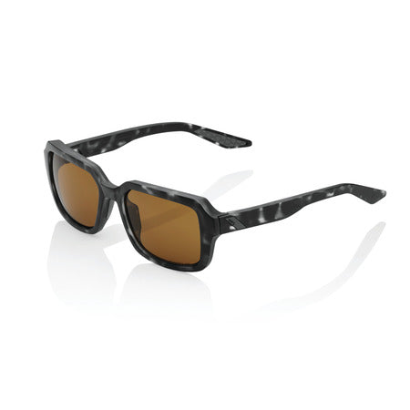 Gafas 100% Rideley Negro Mate Havana Lente Peakpolar Bronce