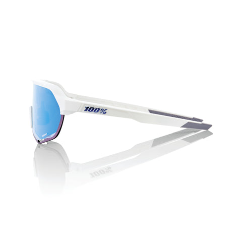 Gafas 100% S2 Blanco Mate Lente Hiper Azul Espejo