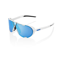 Gafas 100% Westcraft Soft Tact Blanca Lente Hiper Azul Espejo