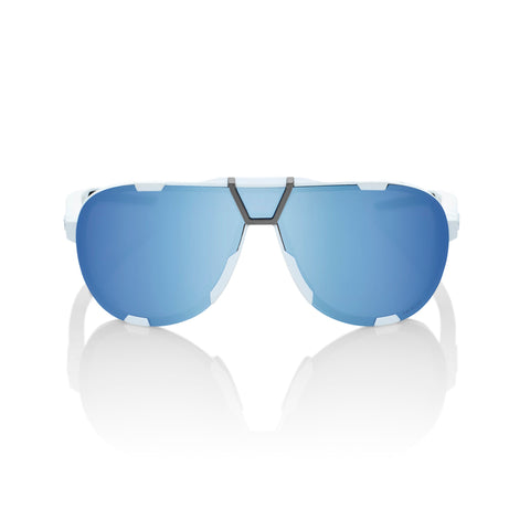 Gafas 100% Westcraft Soft Tact Blanca Lente Hiper Azul Espejo