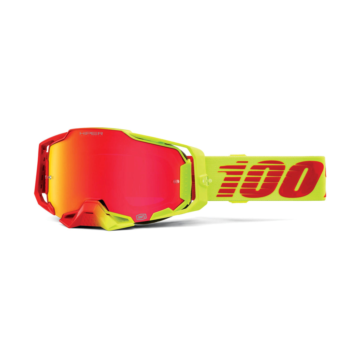 Goggle 100% Armega Solaris Lente Hiper Rojo Espejo