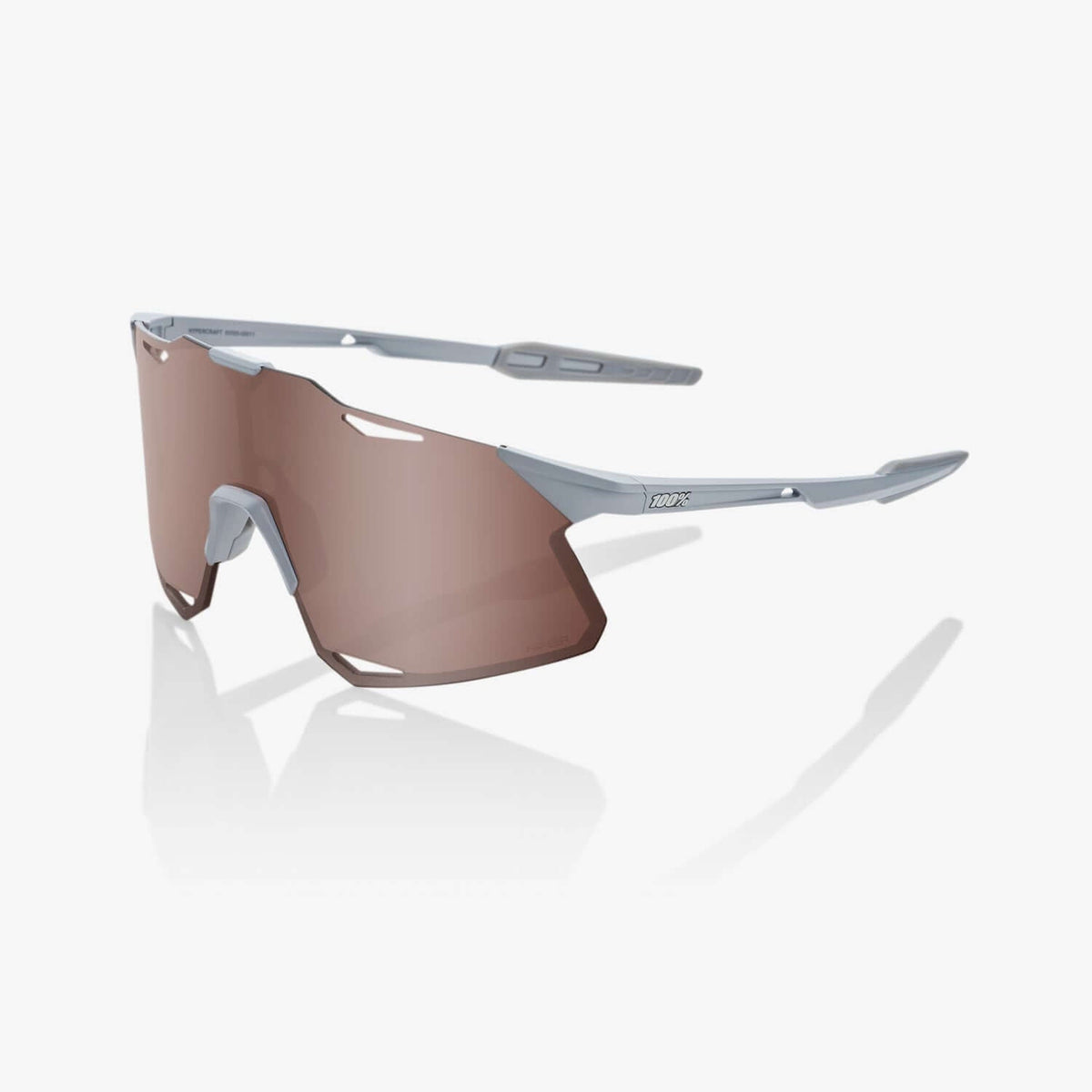 Gafas 100% Hypercraft Mate Gris Stone Lente Hiper Crimson Silver Espejo