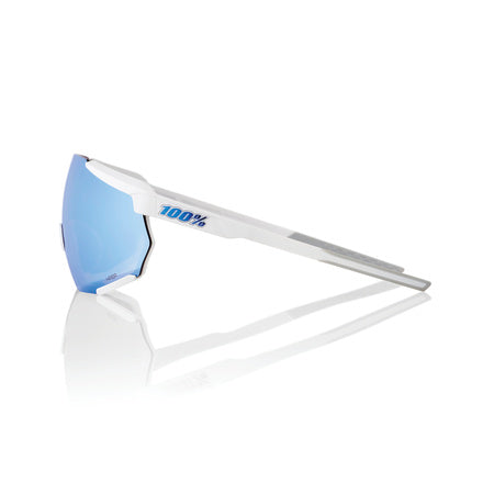 Gafas 100% Racetrap 3.0 Blanco Mate Lente Hiper Azul Espejo