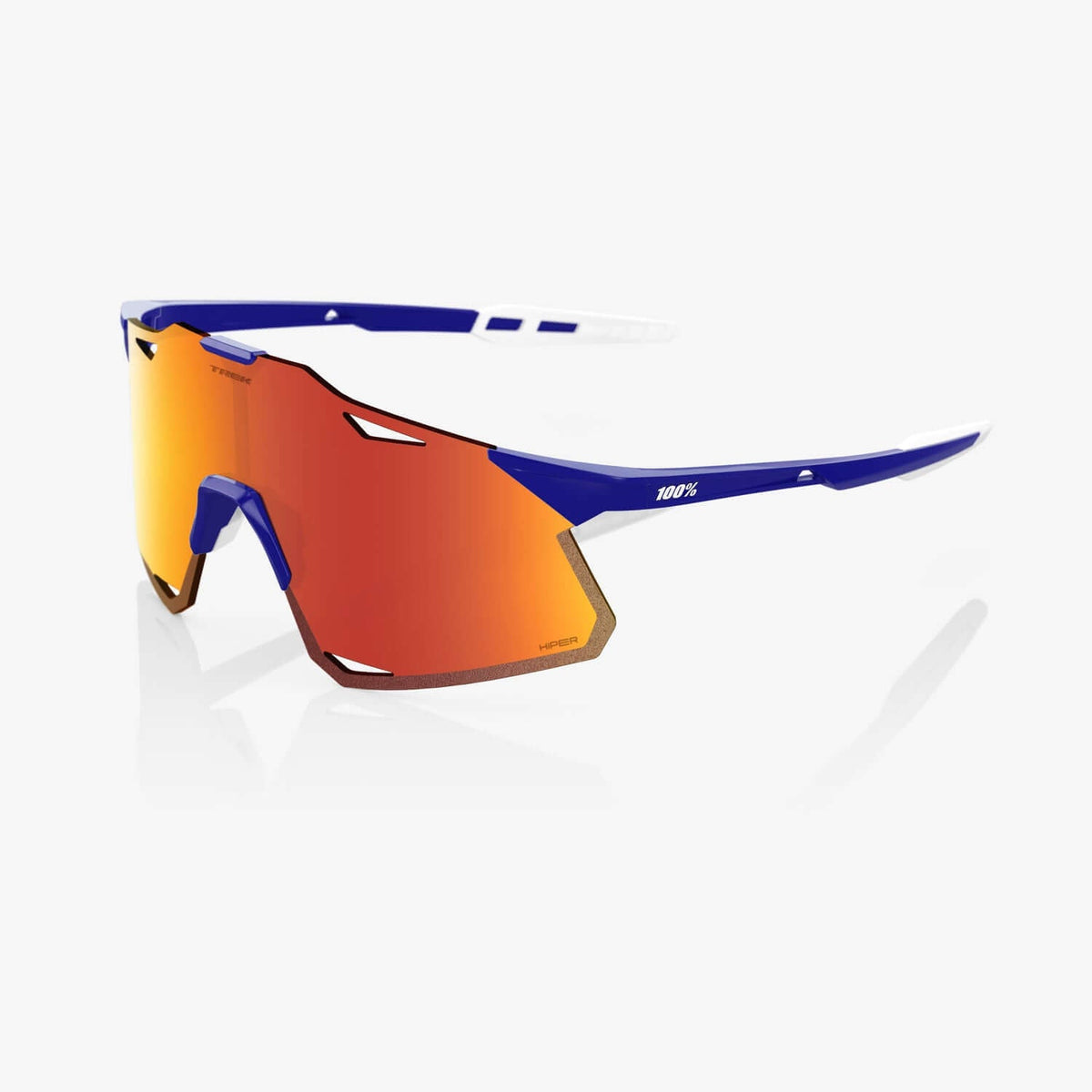 Gafas 100% Hypercraft Trek Team Azul Polished Lente Hiper Rojo Espejo