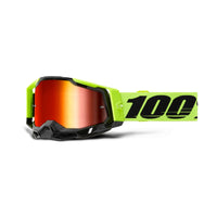 Goggle 100% Racecraft 2 Amarillo Neon Lente Rojo Espejo