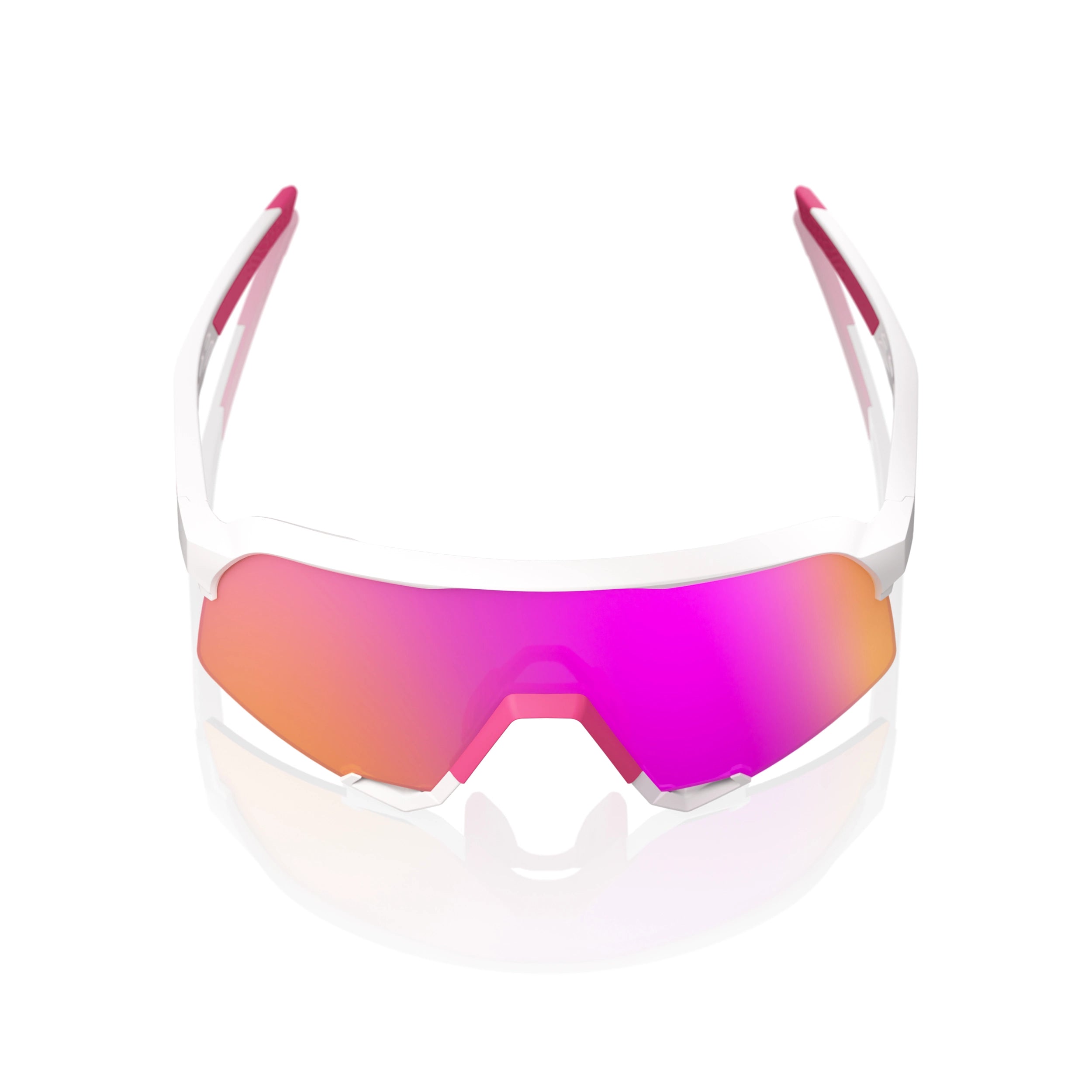 Gafas 100% S3 Blanco/Rosa Mate Lente Hiper Vital Pink Espejo