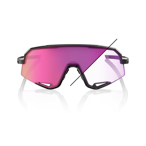 Gafas 100% Slendale Negro Lente Fotocromatico Purpura Espejo