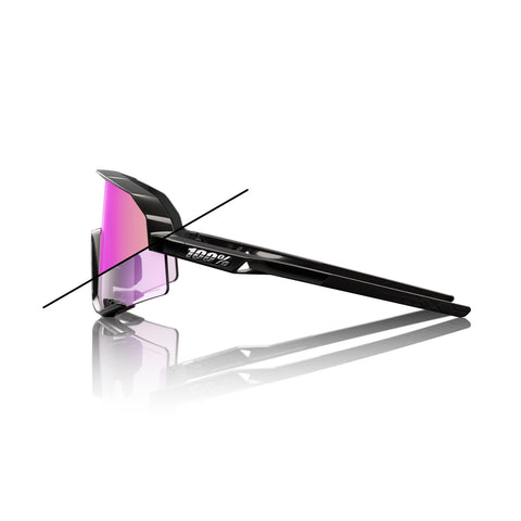 Gafas 100% Slendale Negro Lente Fotocromatico Purpura Espejo