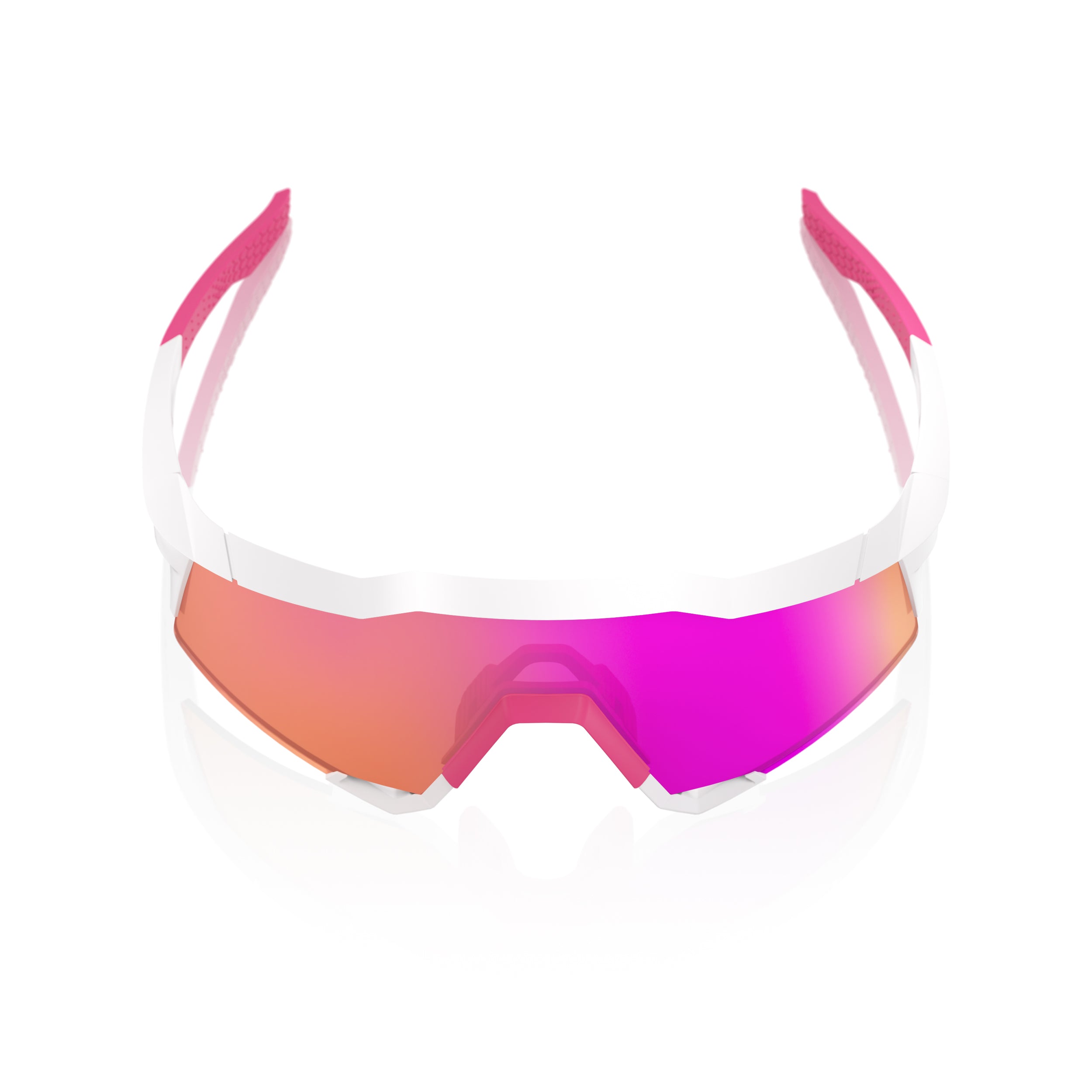 Gafas 100% Speedcraft Blanco/Rosa Mate Lente Hiper Vital Pink Espejo