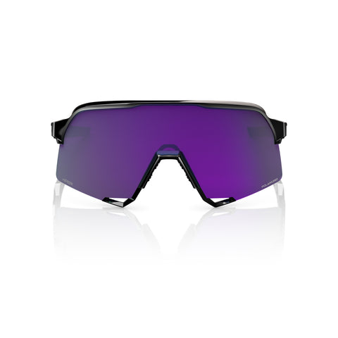 Gafas 100% S3 Negro Polished Lente Hiper Lavender Espejo Polarizado