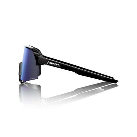 Gafas 100% S3 Negro Polished Lente Hiper Lavender Espejo Polarizado