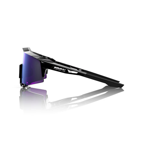 Gafas 100% Speedcraft Negro Polished Lente Hiper Lavender Espejo Polarizado