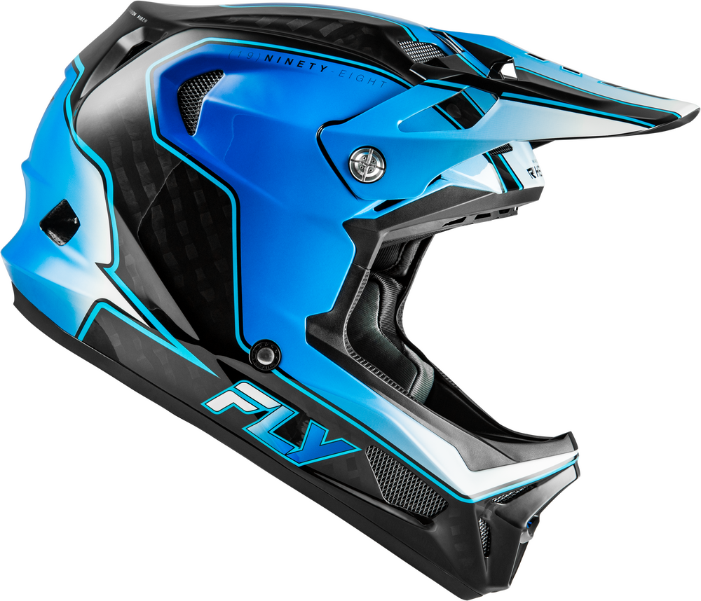 Casco Fly Werx-R Flow Carbon Negro/Azul/Blanco Niño