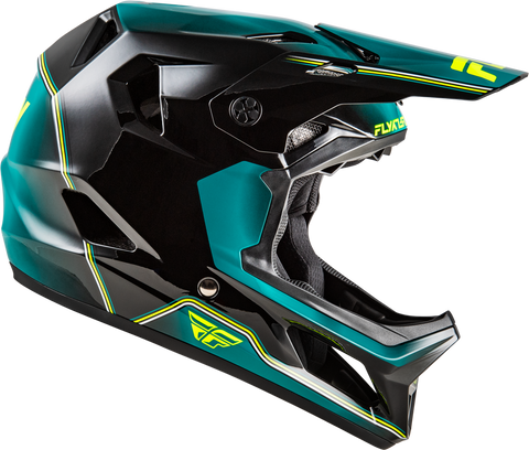 Casco Fly Rayce Repeat Negro/Teal/Hi Vis Niño