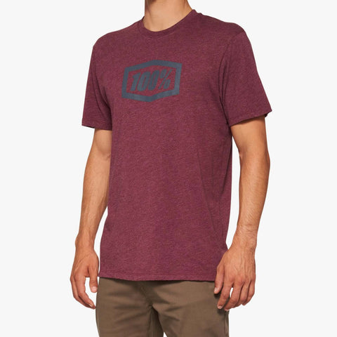 Camiseta 100% Icon  Maroon Heather