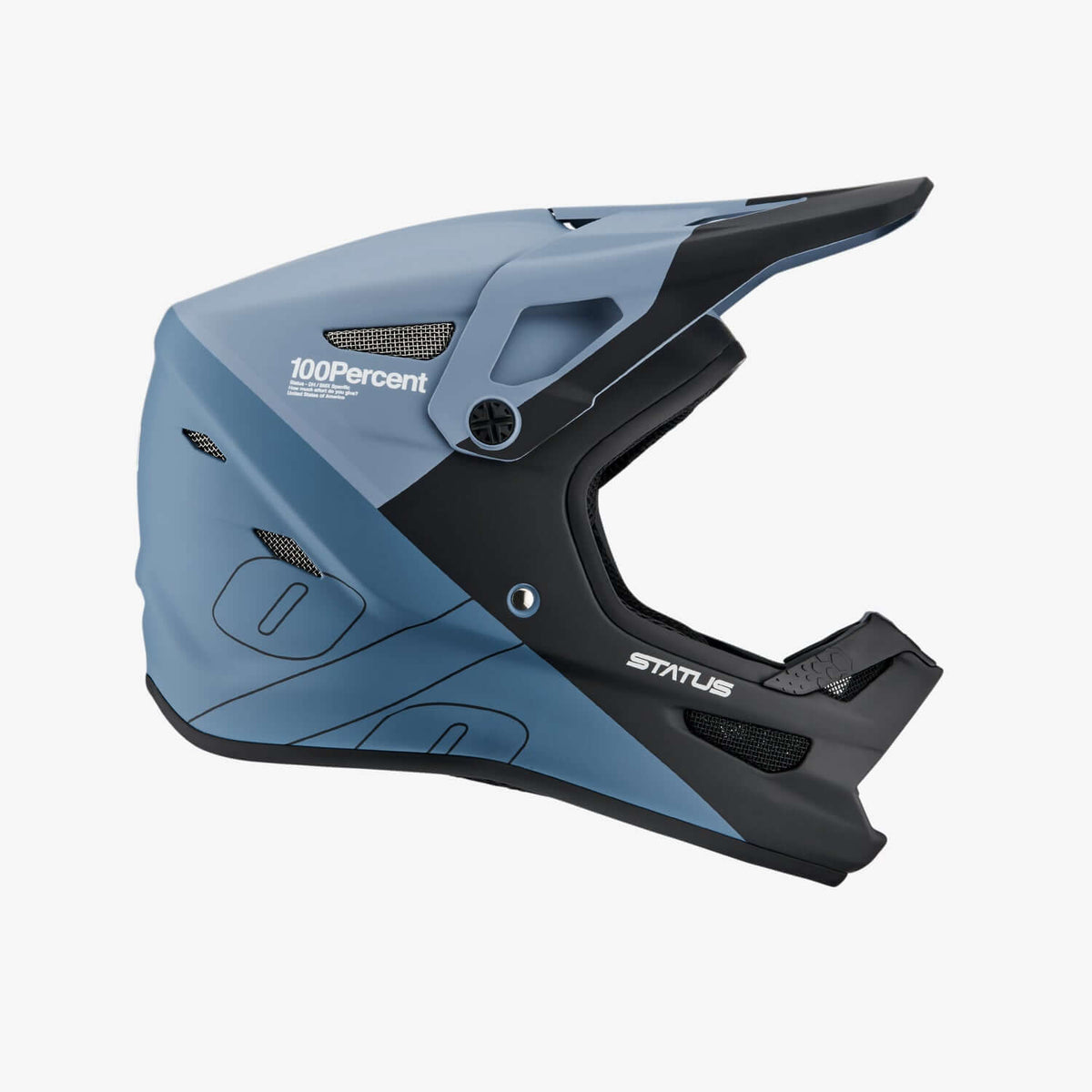 Casco 100% Status Drop/Azul Steel Niño