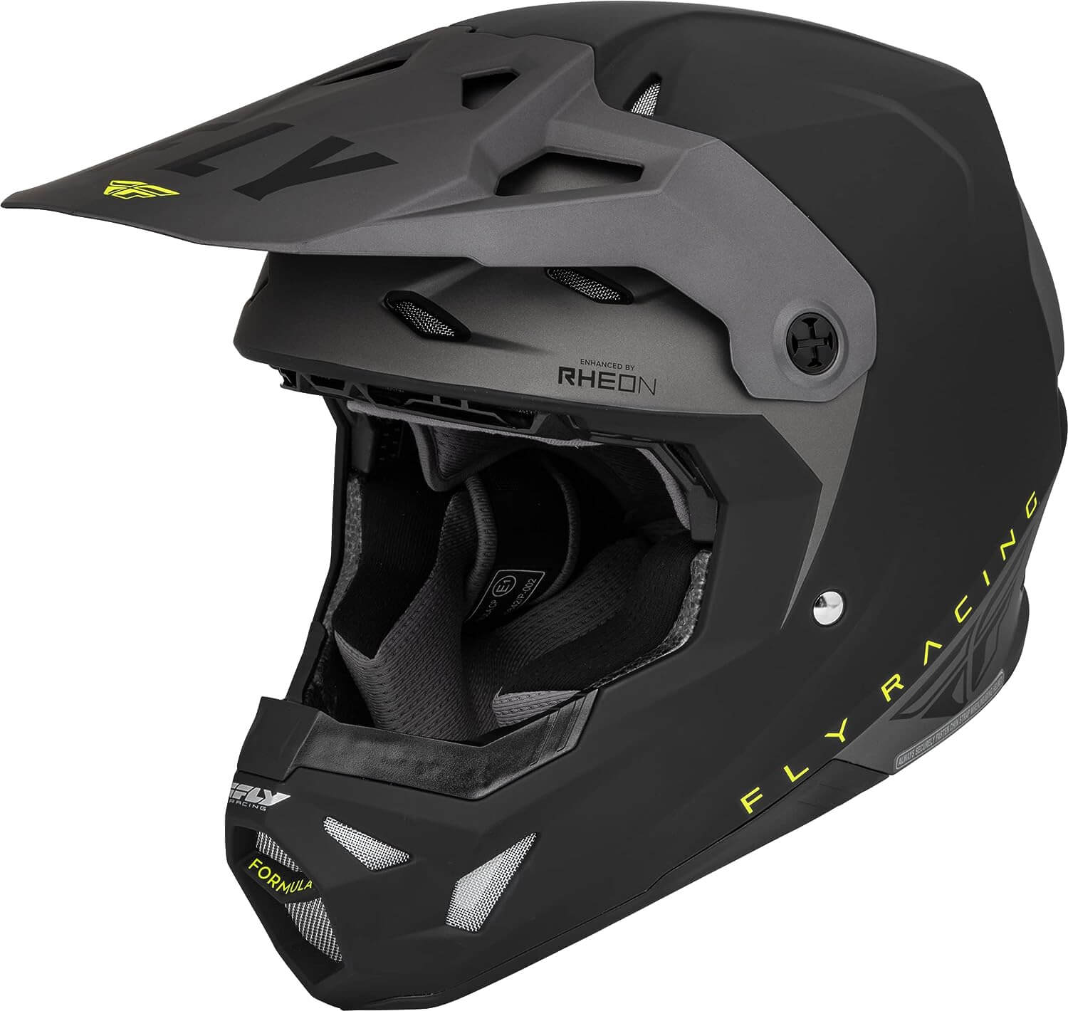 Casco Fly Formula CP Slant Negro/Gris/Hi Vis