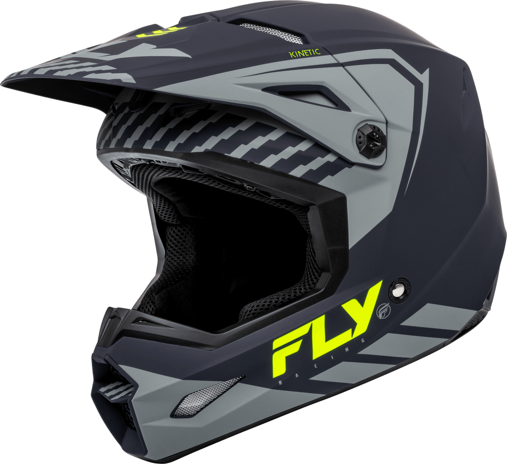 Casco Fly Kinetic Menace Mate Gris/Hi Vis