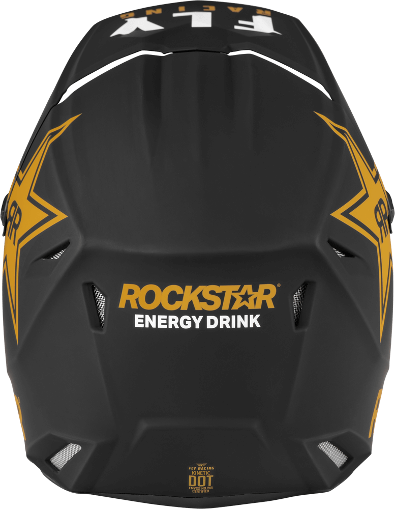 Casco Fly Kinetic Rockstar Negro Dorado