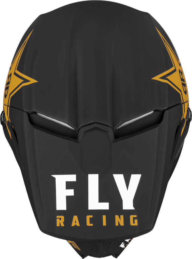 Casco Fly Kinetic Rockstar Negro Dorado