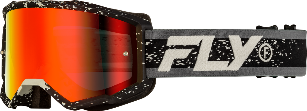 Goggle Fly Zone Negro/Gris Lente Rojo Humo Espejo