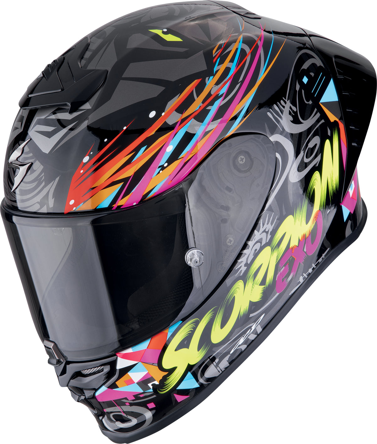 Casco Scorpion EXO-R1 Evo II Air Savage Negro/Azul/Rosa