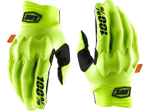 Guantes 100% Cognito D30 Amarillo Fluo/Negro