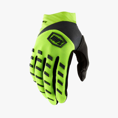 Guantes 100% Airmatic Amarillo Fluo/Negro