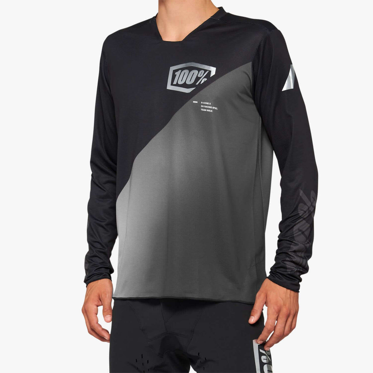 Jersey 100% R-CORE-X LS Negro/Gris