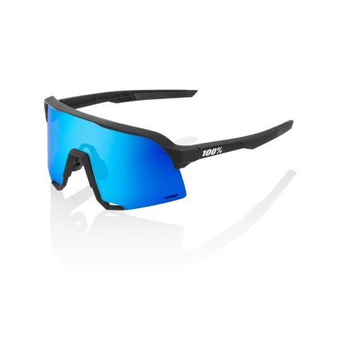 Gafas 100% S3 Mate Negra Lente Hiper Azul Espejo