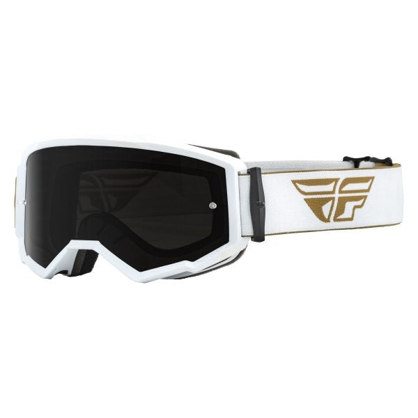 Goggle Fly Zone Dorado/Blanco Lente Humo Oscuro