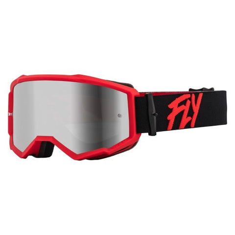 Goggle Fly Zone Negro/Rojo Lente Silver Humo Espejo